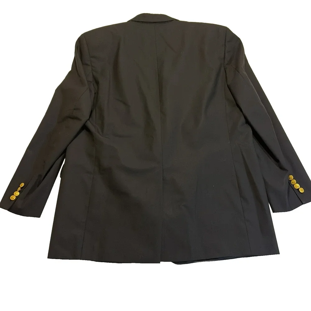 Brooks Brothers Blazer Mens 46L Black Brooksease Loro Piana Wool Canada Made